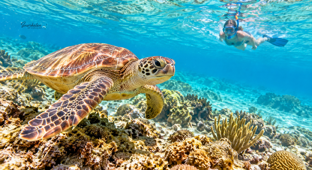 Snorkelen met schildpadden op Curaçao