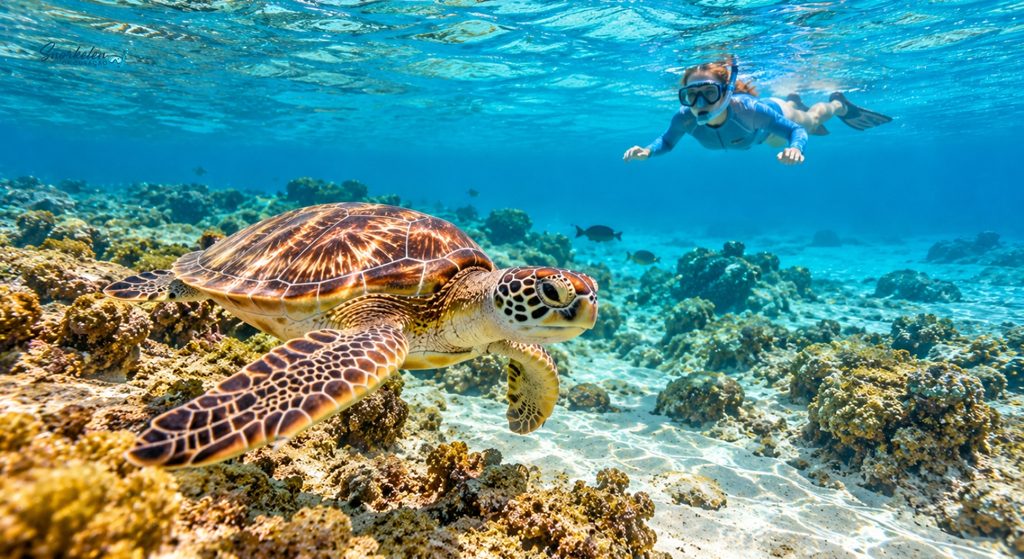 Houd minstens 2 meter afstand van schildpadden