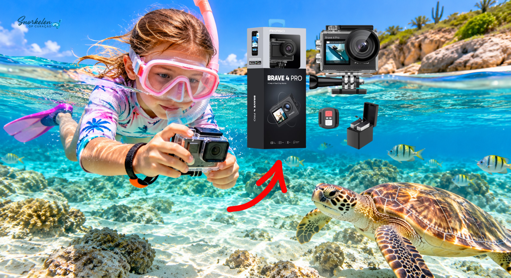 Onderwatercamera voor snorkelen op Curaçao