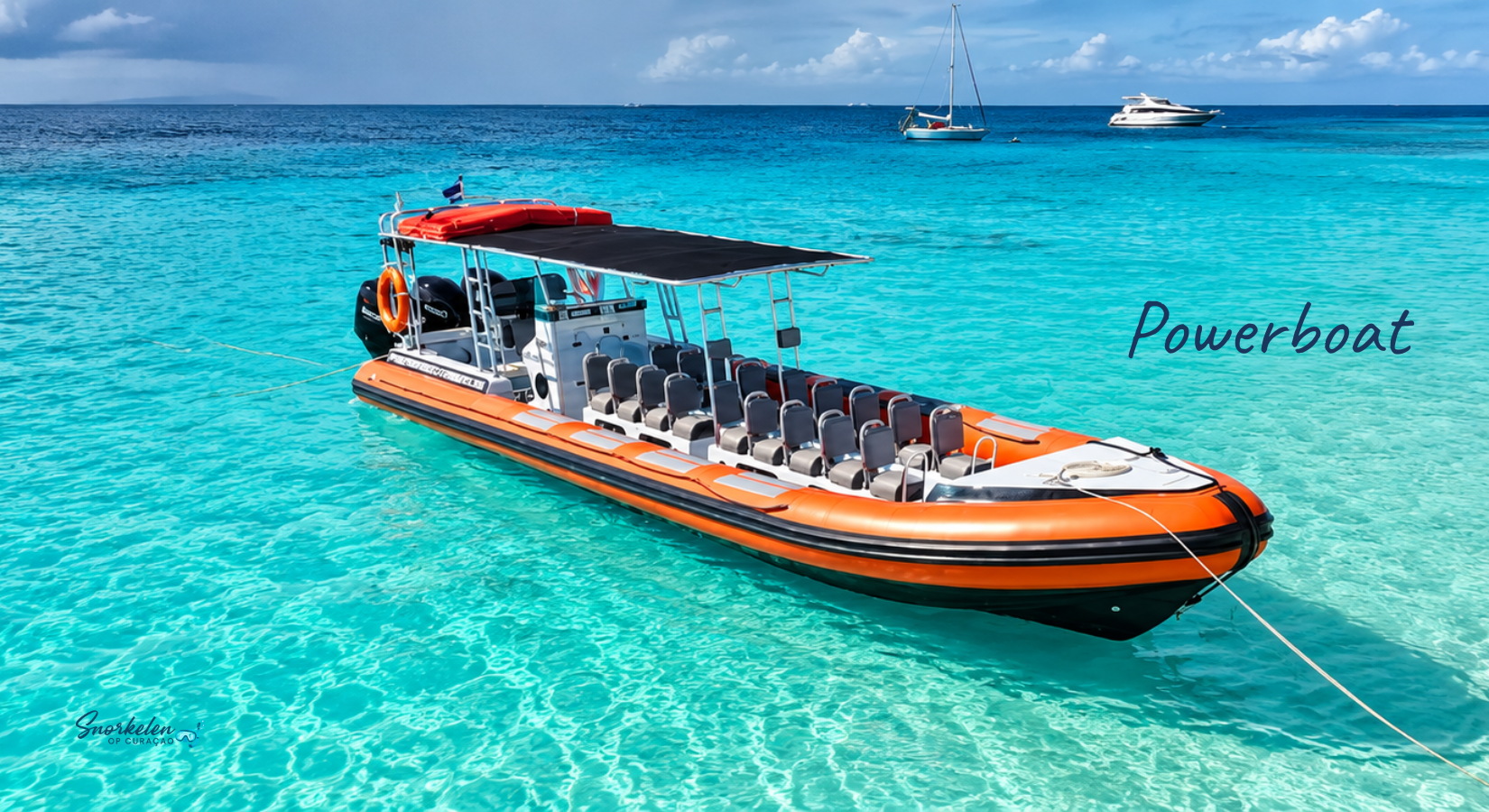 Powerboat naar Klein Curaçao